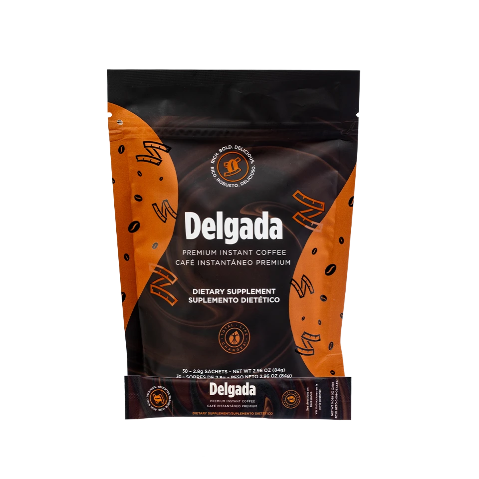 Delgada Premium Instant Coffee, dark 30-sachet bag