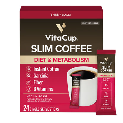 VitaCup Slim instant coffee, 24-stick carton, official brand product image